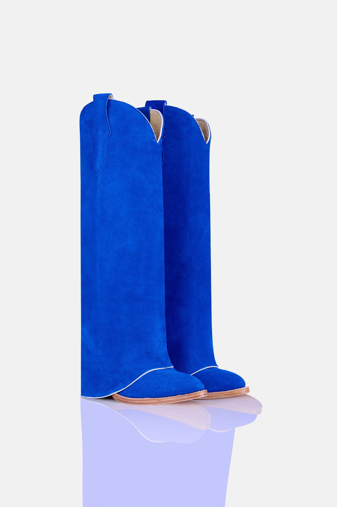 NUBUCK ELECTRIC BLUE COWBOY BOOT