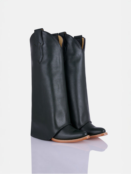 GREEN LEATHER BOOTS