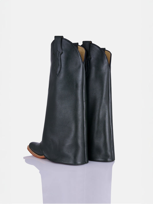 GREEN LEATHER BOOTS