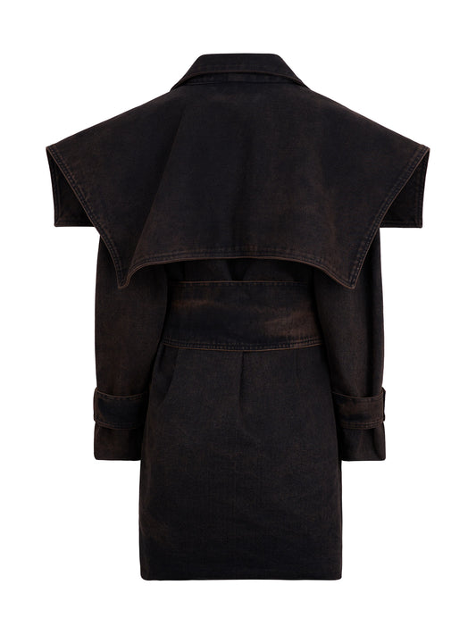 JAVI TRENCH DENIM BLACK