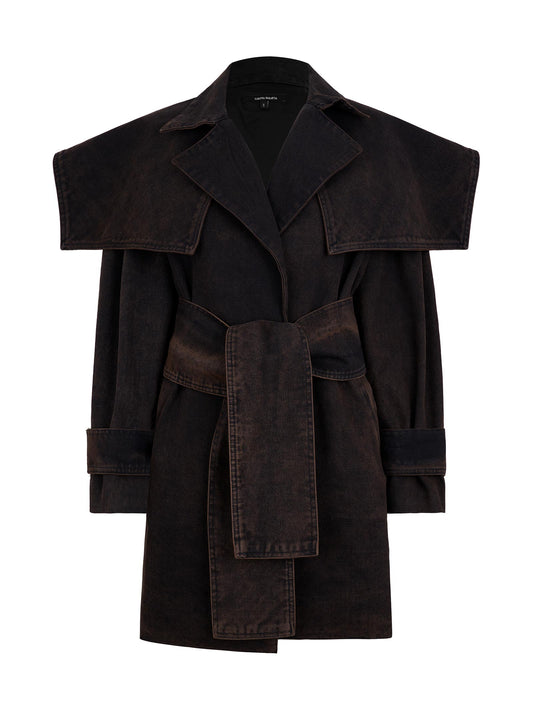 JAVI TRENCH DENIM BLACK