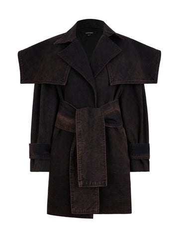 JAVI TRENCH DENIM BLACK