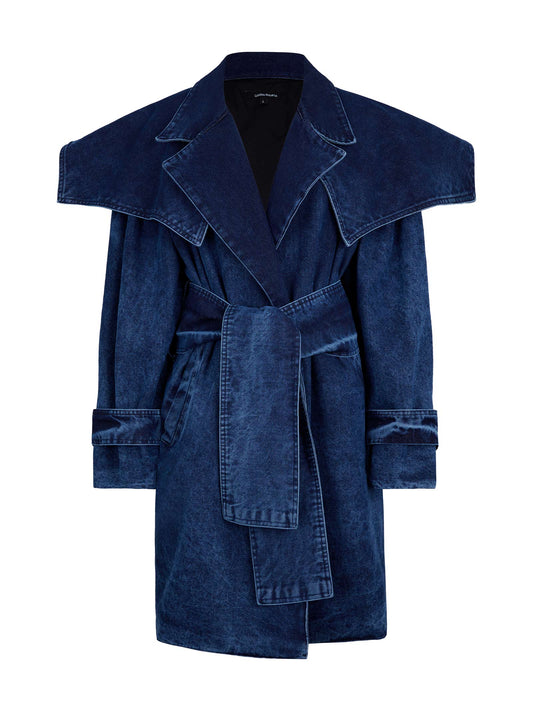 JAVI TRENCH DENIM BLUE