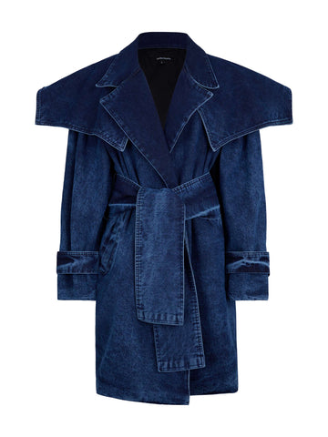 JAVI TRENCH DENIM BLUE