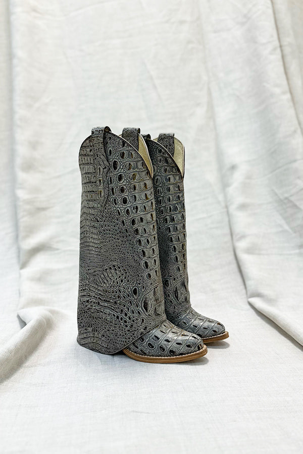 SARAVIA CROC PRINT COWBOY BOOT