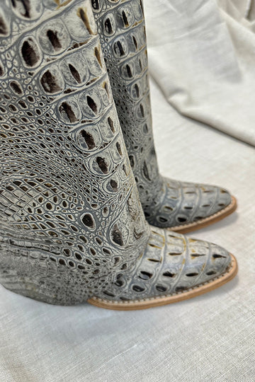 SARAVIA CROC PRINT COWBOY BOOT