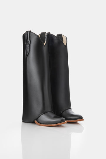 BLACK BASIC COWBOY BOOTS