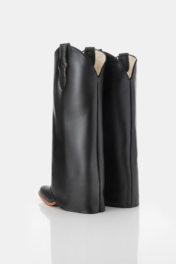 BLACK BASIC COWBOY BOOTS